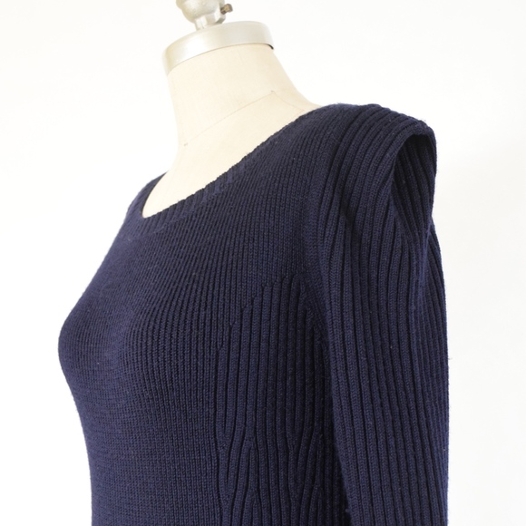 SOLD Theory Wool Ribbed Knit Sweater Dress - Picture 2 of 6